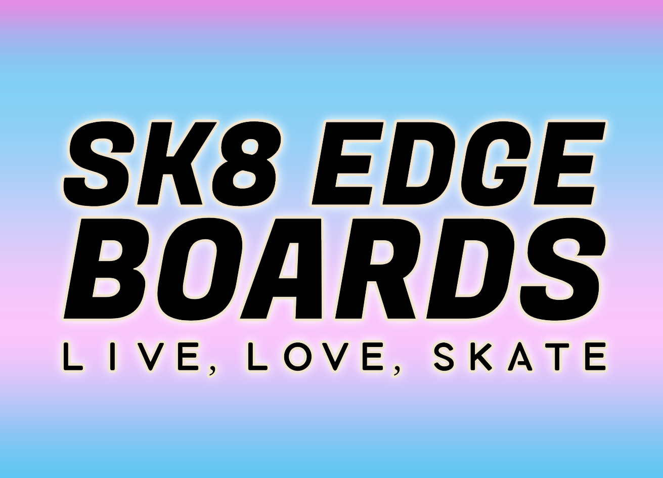 SK8 EDGE BEANIE LIVE LOVE SKATE BLACK