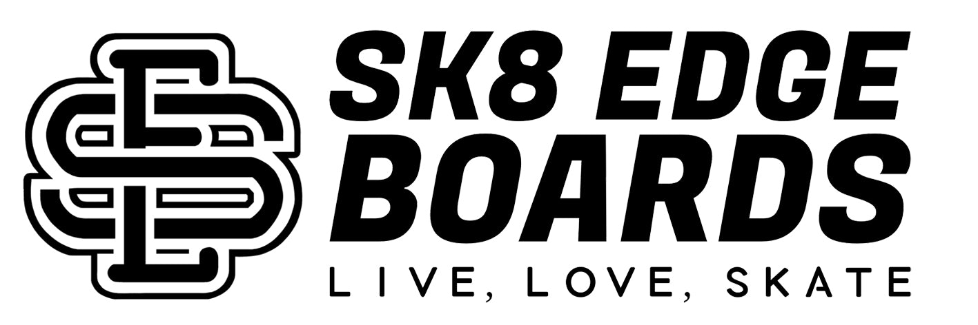 SK8 EDGE BEANIE SE LOGO LIVE LOVE SKATE PATCH WHITE