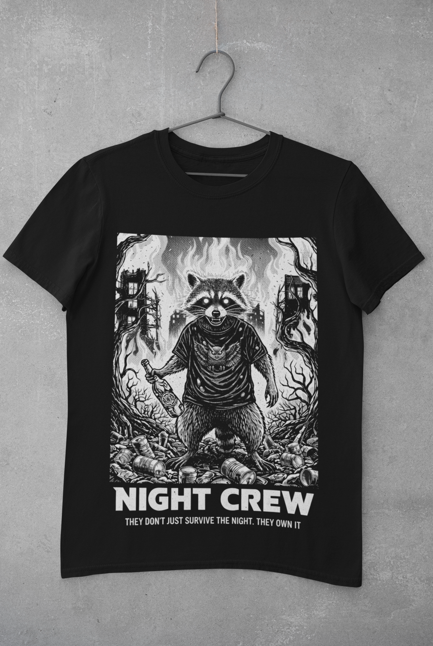 T-SHIRT RACOOWL UNI BLACK