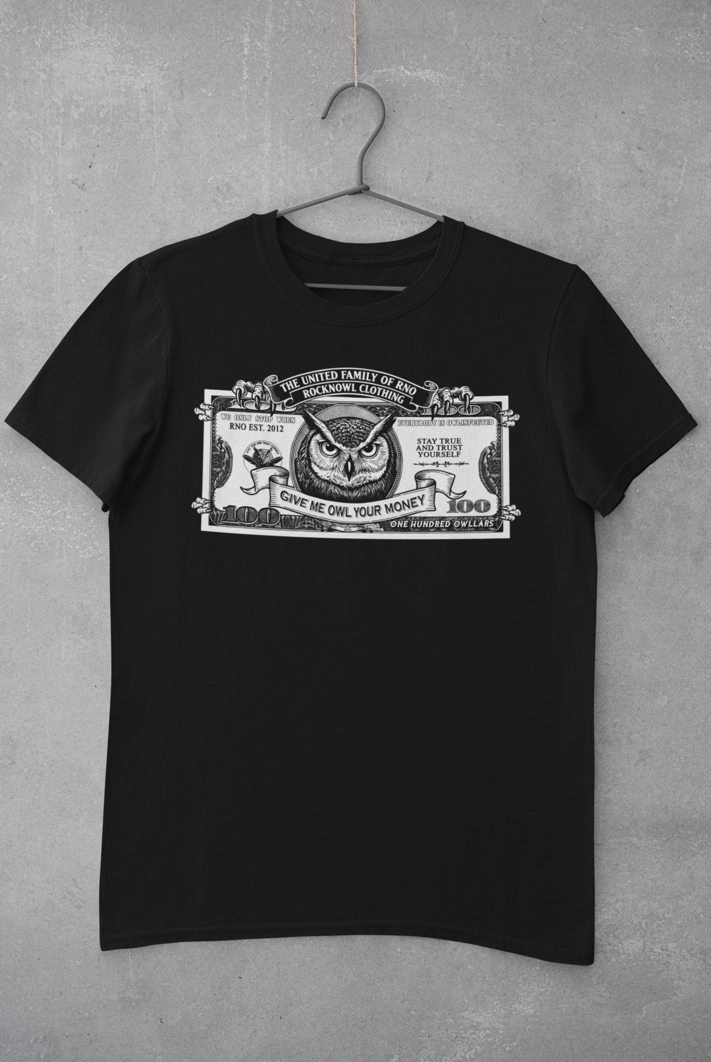 T-SHIRT GIVE ME OWL UNI BLACK