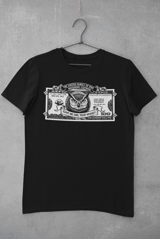 T-SHIRT GIVE ME OWL UNI BLACK