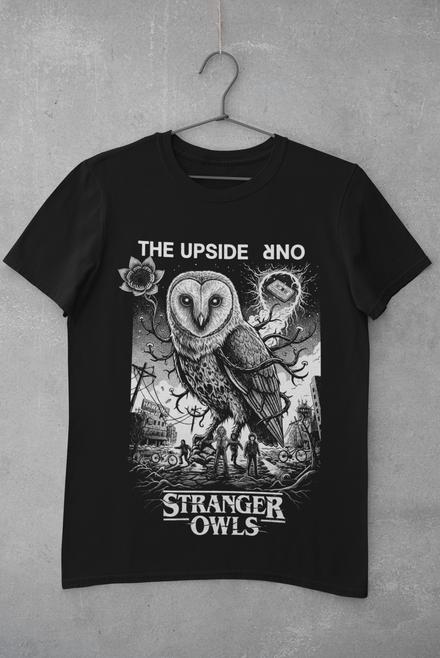 T-SHIRT STRANGER OWLS UNI BLACK