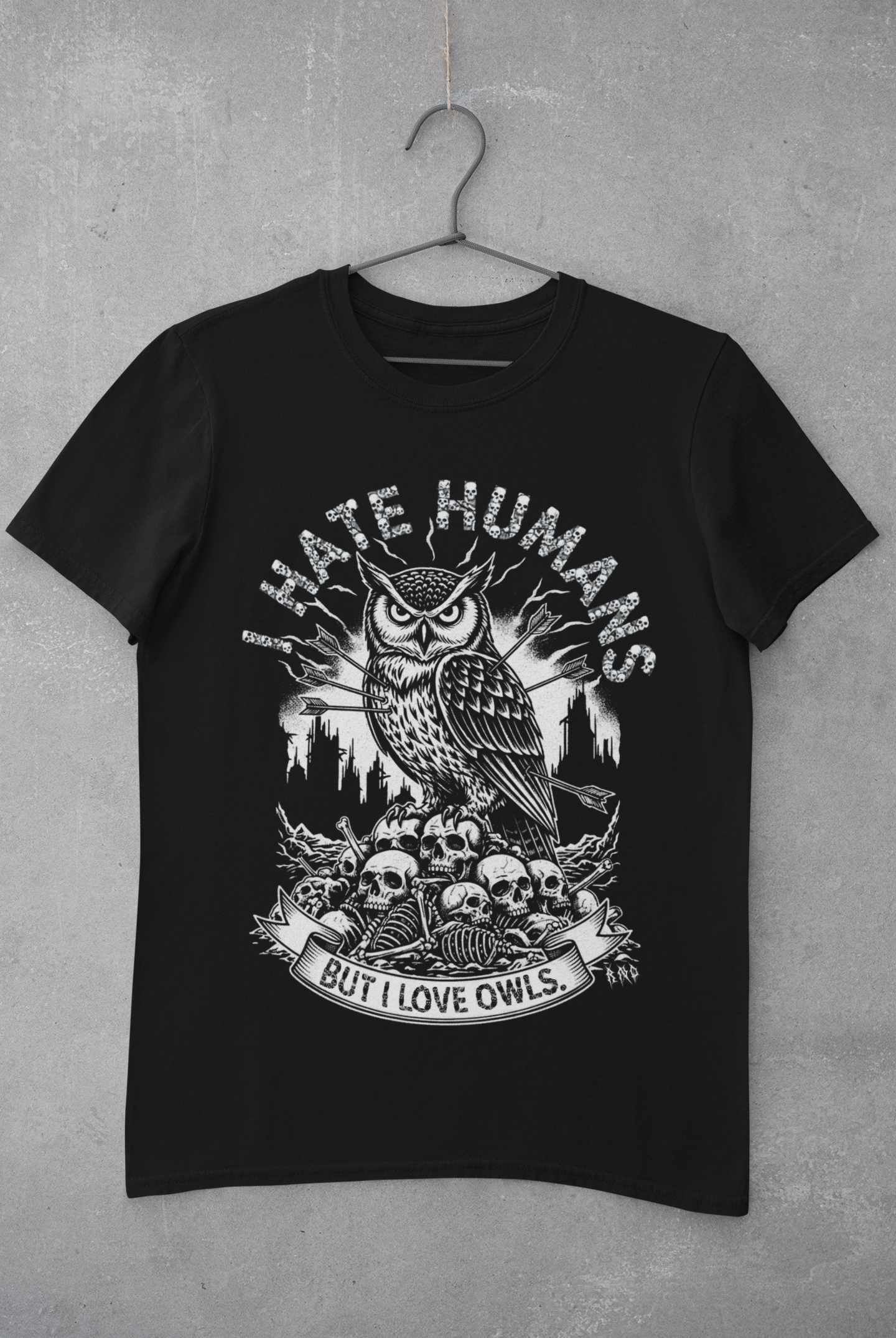 T-SHIRT I HATE BUT I LOVE UNI BLACK