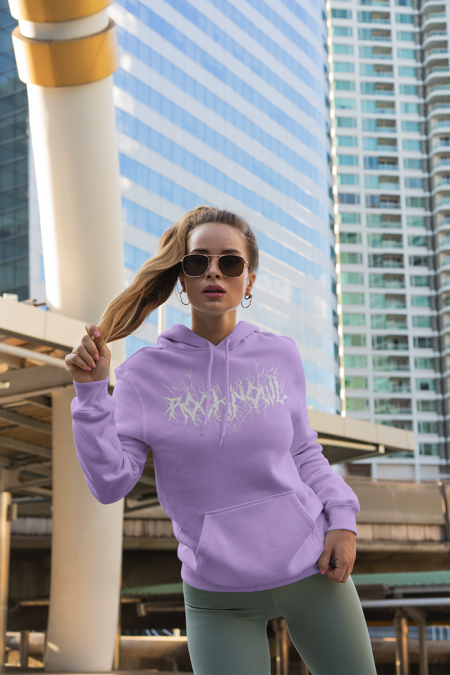 HOODIE METAL LAVENDEL UNI