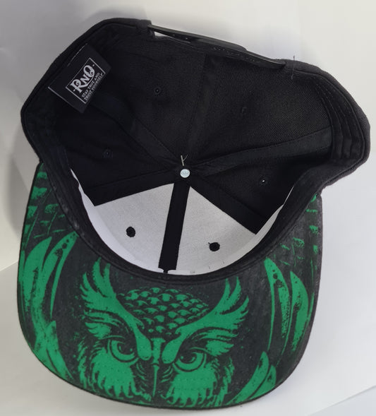 SNAPBACK FEATHER PRINT Black