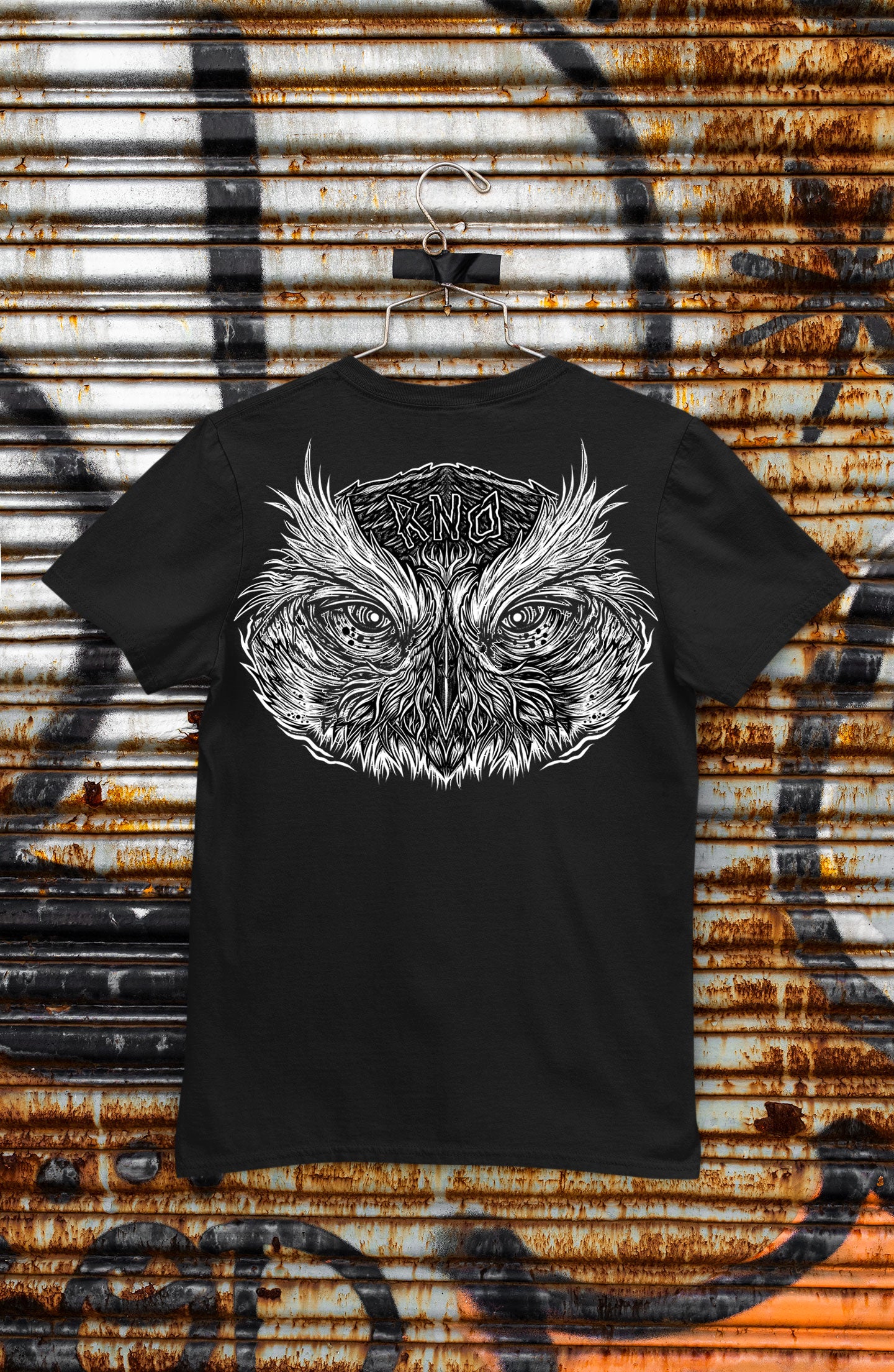 T-SHIRT POCKET BIG OWL UNI BLACK