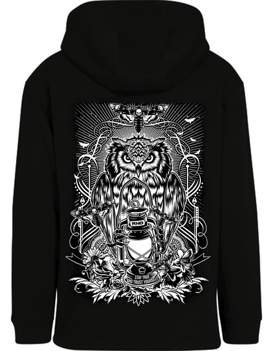 SWEAT PULLOVER HOODIE LANTERN MOTH Black