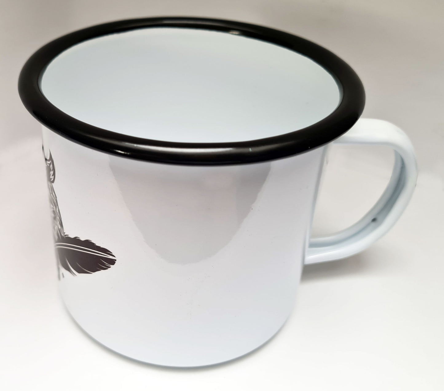 RNO TASSE FEATHER EMAILLE WHITE 500ml
